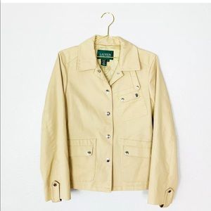Ralph Lauren Green Tag Trench Coat Snap Sz m